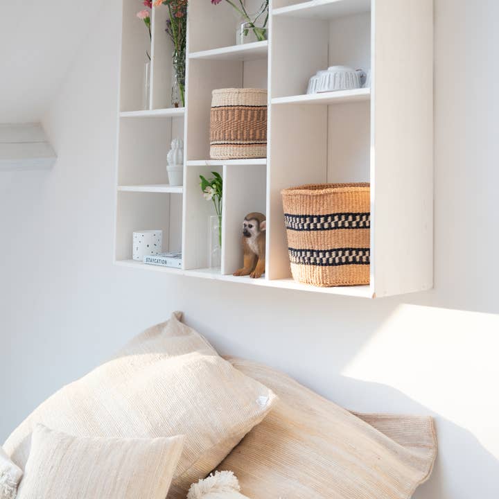 Crafts by Solid - Wholesale Throw Pillow Cover - Handmade Off White Silk Sari Cushion Covers - S 45 * 45 cm8