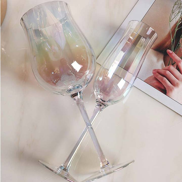 TUTU Home - Venta al por mayor Copas de champán - Vaso para flauta ondulada clásica «Petal»