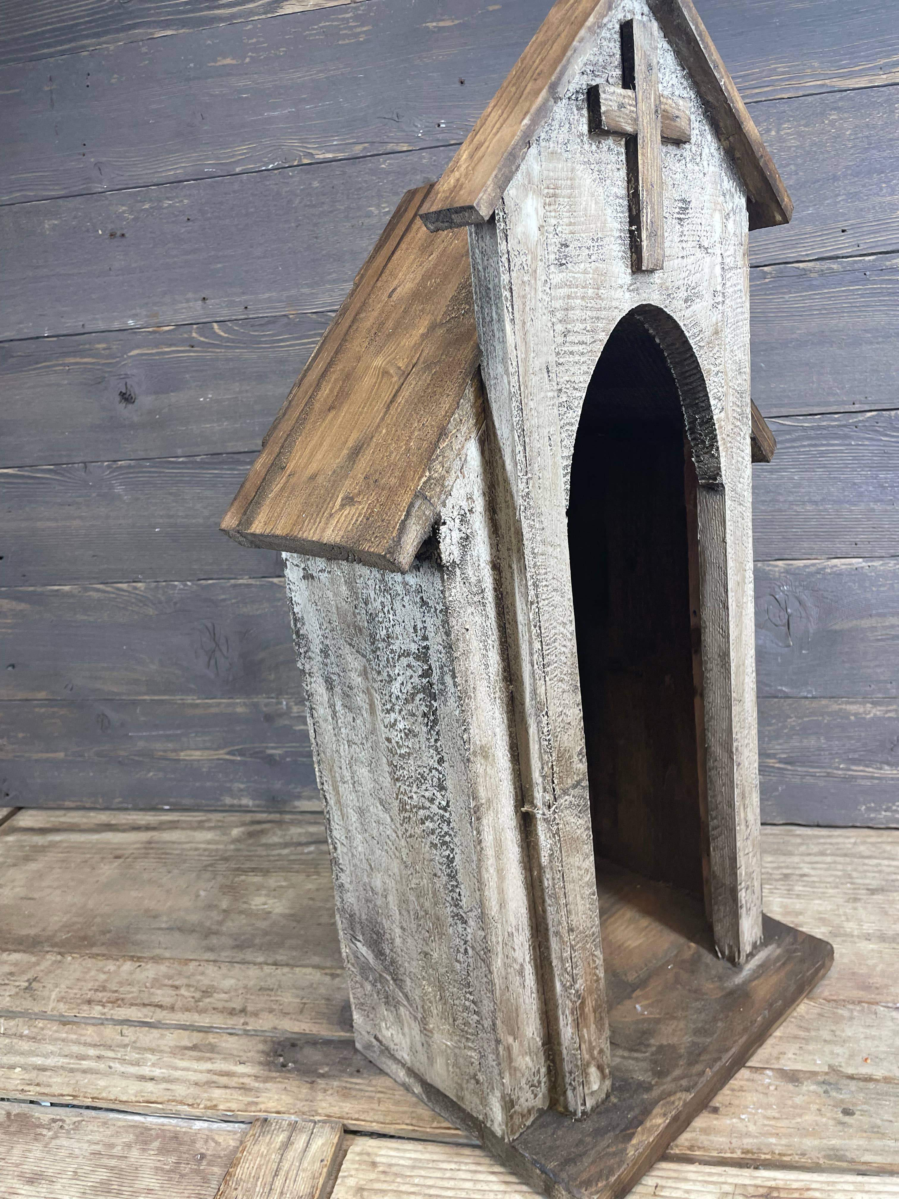 My Amigos Imports - Wholesale Decorative Tabletop Object - Carthage Wood Nicho-15x9x27 inches-Handmade-Display-NEW8