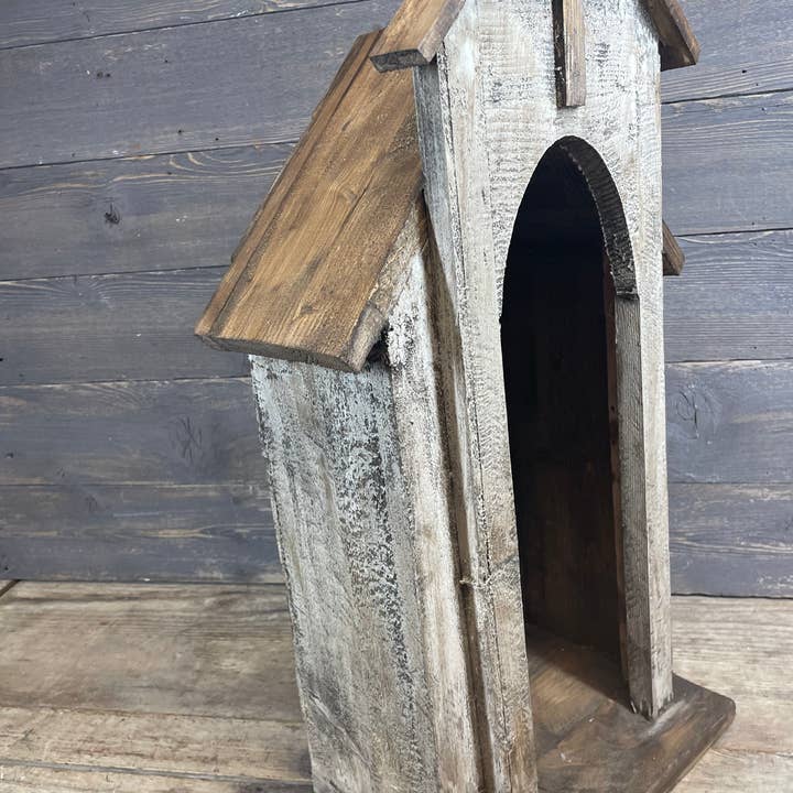 My Amigos Imports - Wholesale Decorative Tabletop Object - Carthage Wood Nicho-15x9x27 inches-Handmade-Display-NEW8