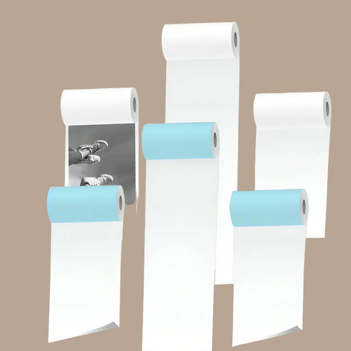 3 rolls of White Sticky Paper + 3 rolls White Special Photo Paper (Regular) for wholesale by Poooliprint