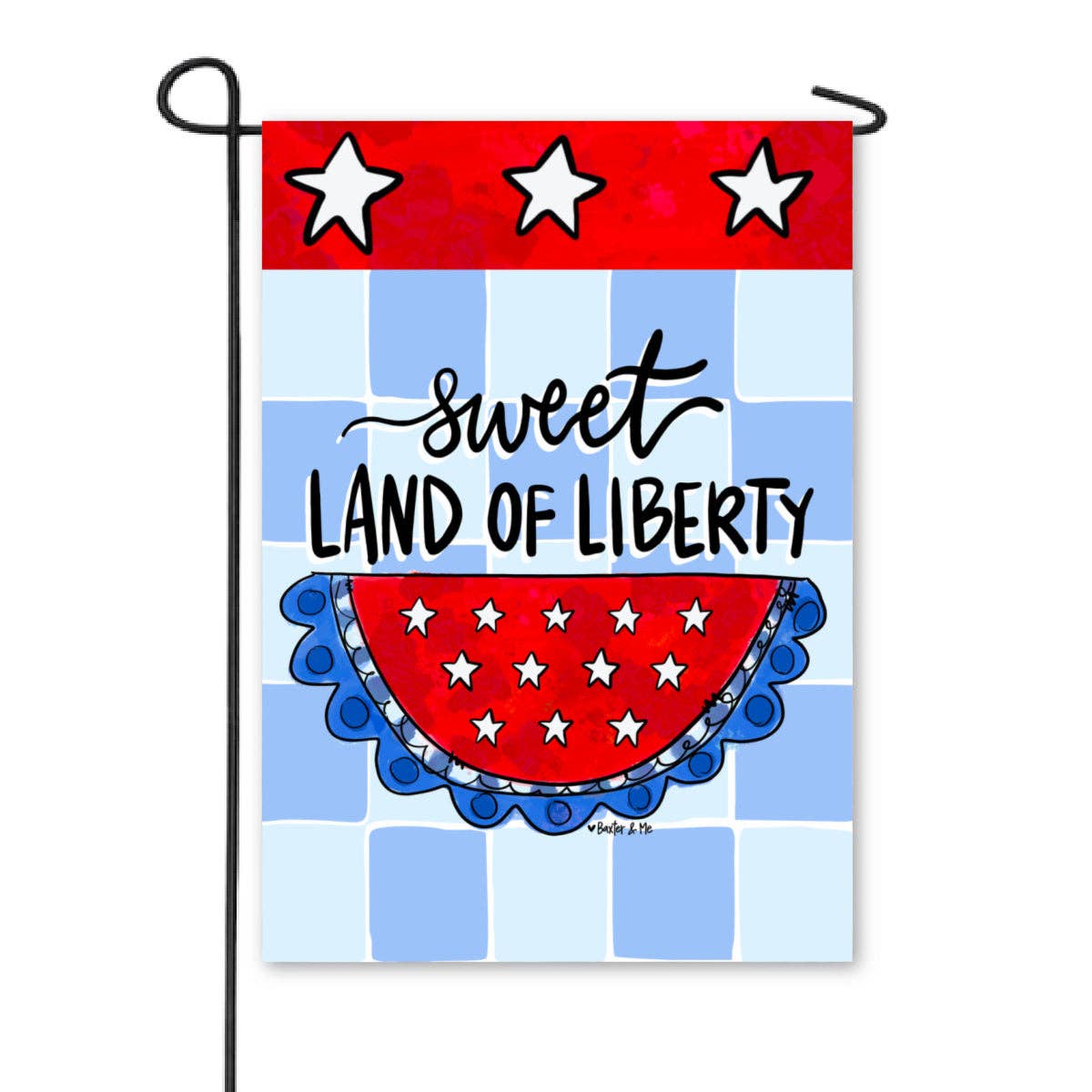 Baxter & Me - Wholesale Flag - Sweet Land of Liberty Garden Flag1