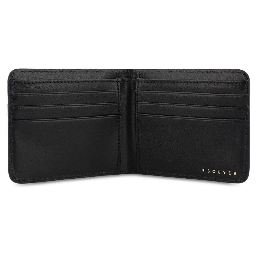 ESCUYER - Wholesale Wallet - Men's - Leather Billfold Wallet - Black / Blue2