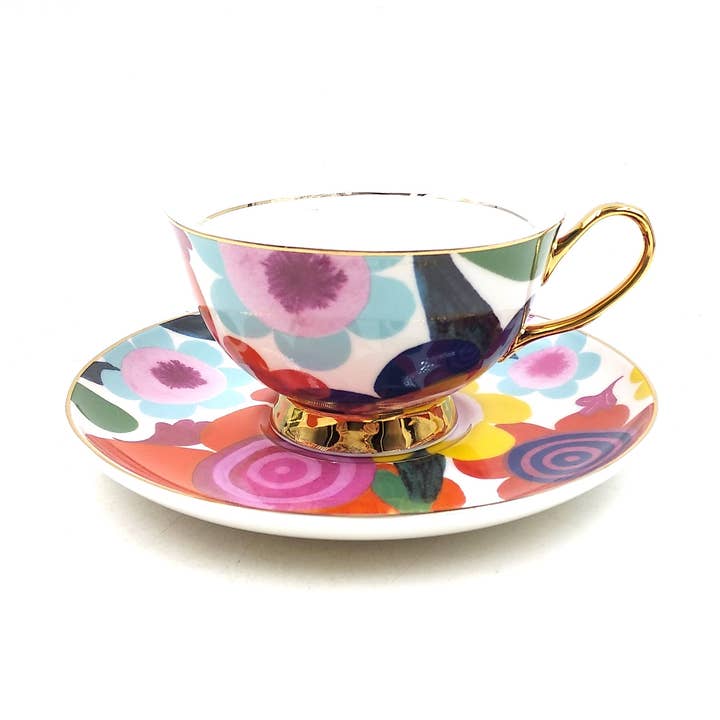 Flourish Teacup and Saucer - 250mL for wholesale by LyndalT