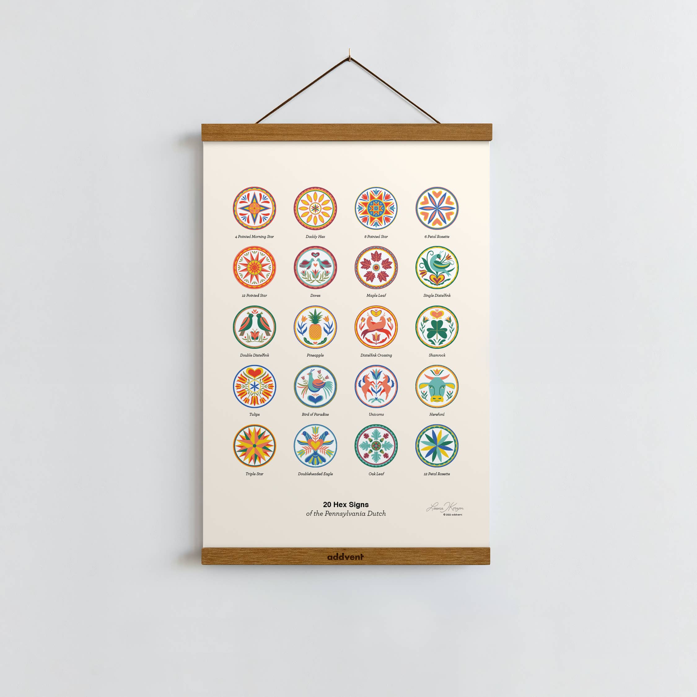 Addvent - Wholesale Art Print - Pennsylvania Dutch Hex Signs / Poster Art Print2