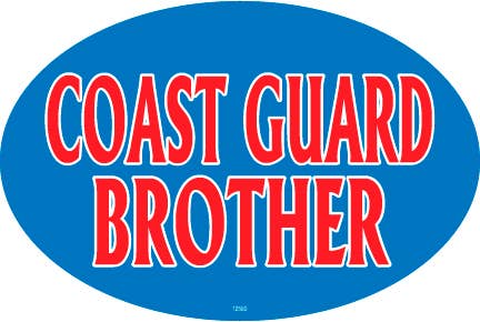 SJT Enterprises, Inc. - Vente Breloque décorative pour voiture – unisexe - Aimant ovale pour voiture Coast Guard Brother0