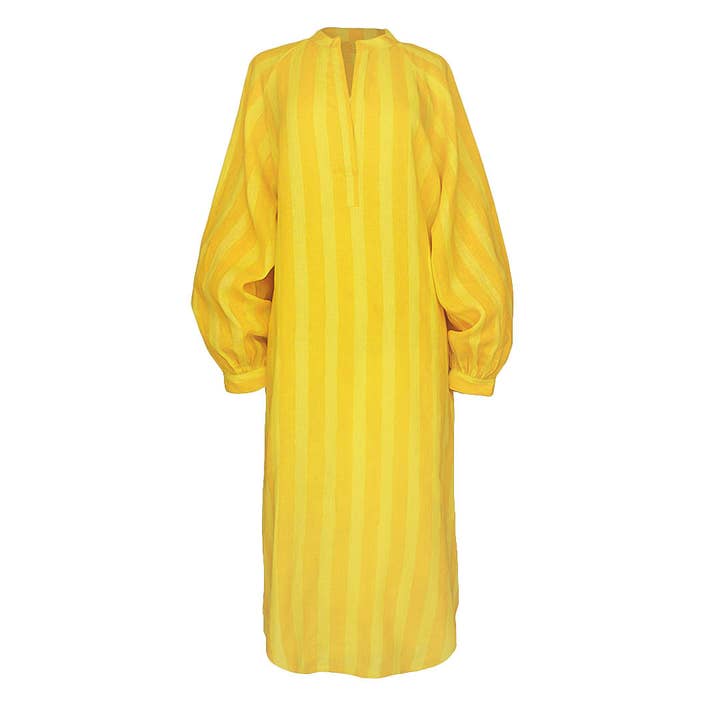 Vestido de Lino Ruby en Rayas Cabana de Girasol para venta al por mayor de kate austin designs