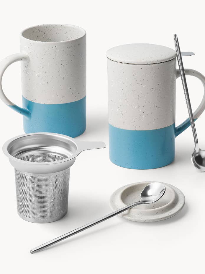 Conjunto de 2 xícaras de chá de 500 ml com infusor e tampa por atacado de MIAMIO