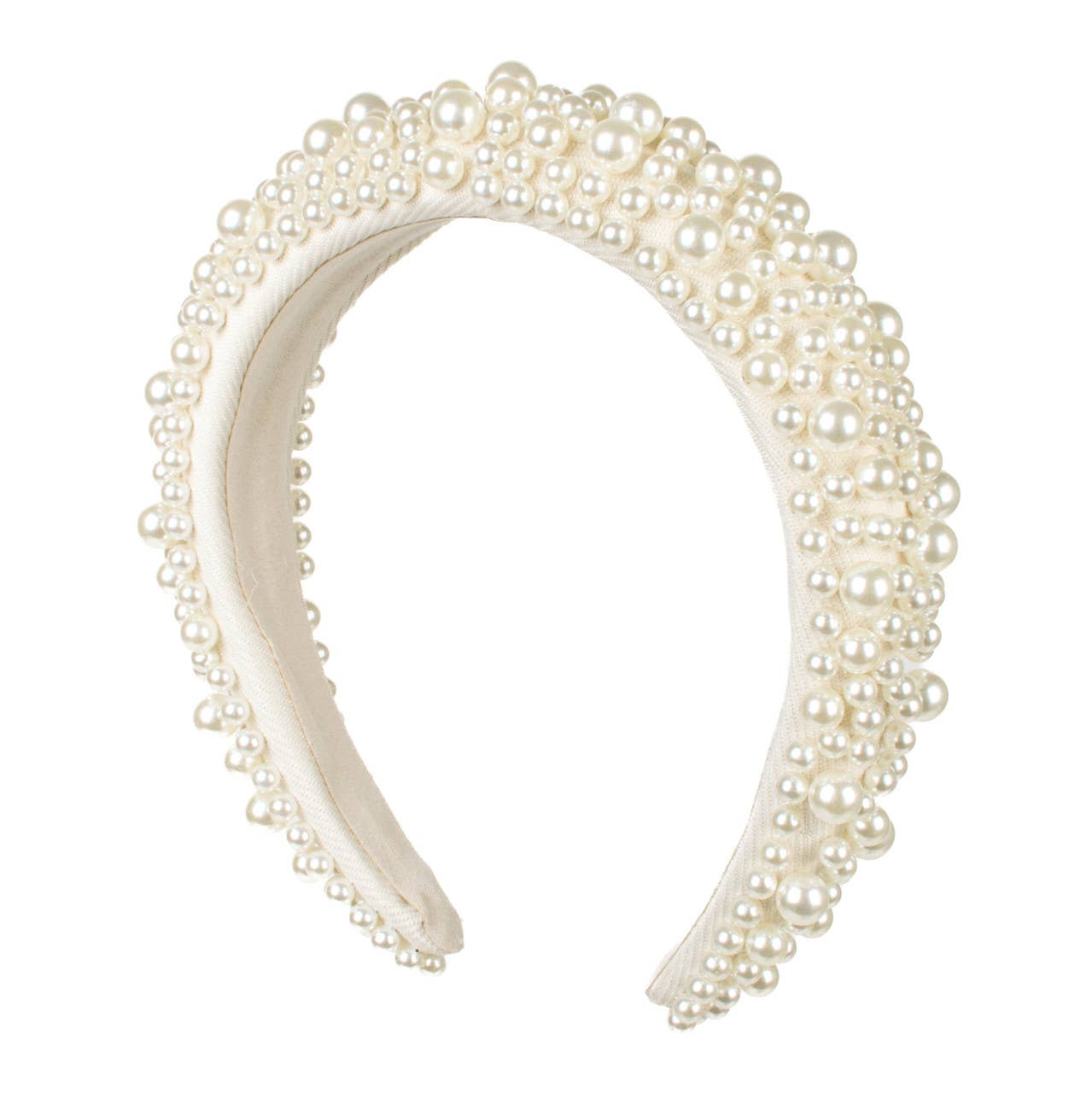 Selini New York - Wholesale Fashion Headband - Women's - Luxury Pearl Padded Headband-PHB10544
