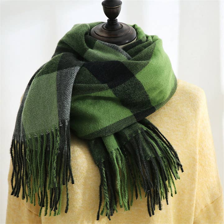 ACCITY - Wholesale Scarf - Women's - Plaid Scarf – Cozy Fall/Winter Wrap for Women_CWASC01822