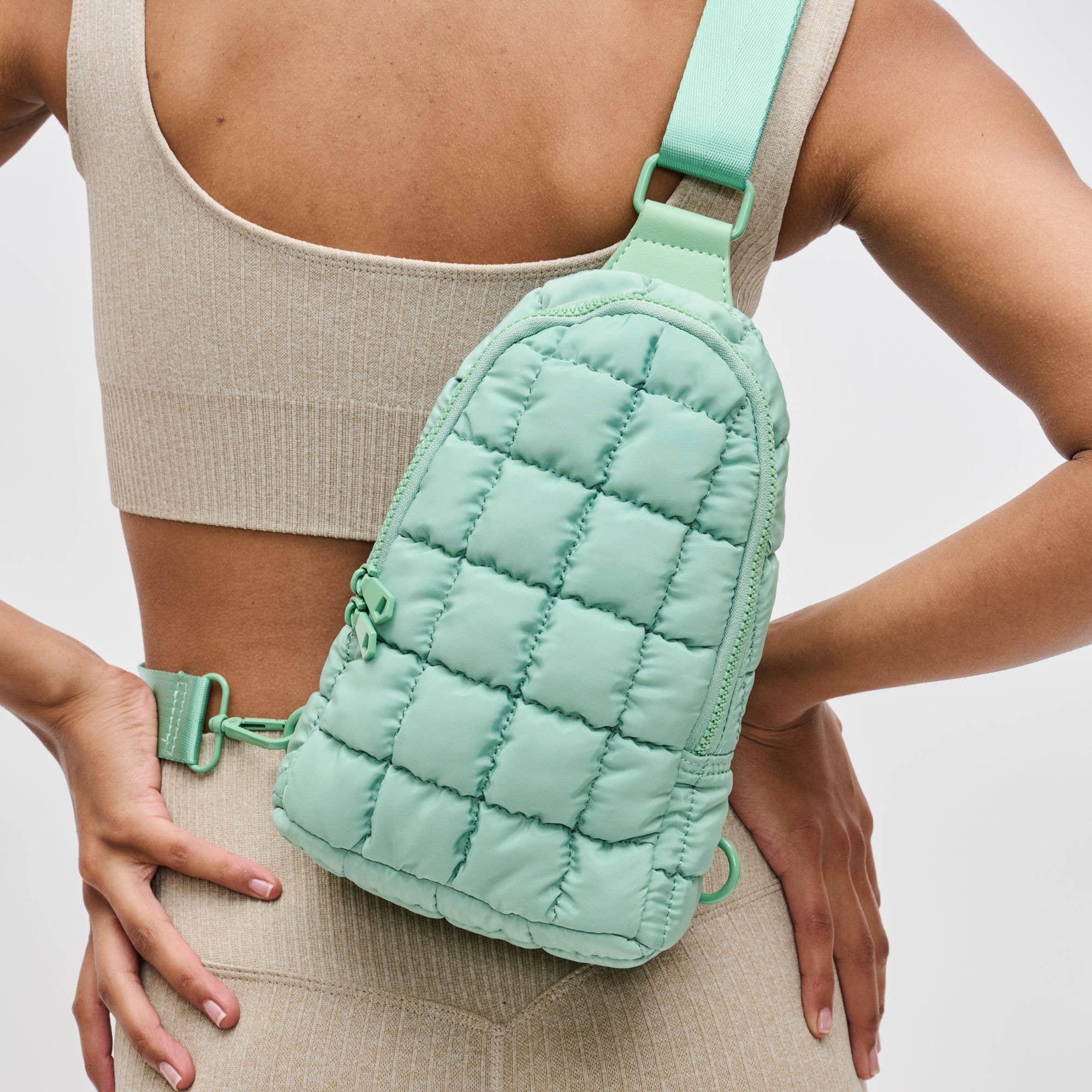 Sol and Selene - Wholesale Belt Bag - Women's - Rejuvenate - Quilted Puffer Nylon Sling Backpack96