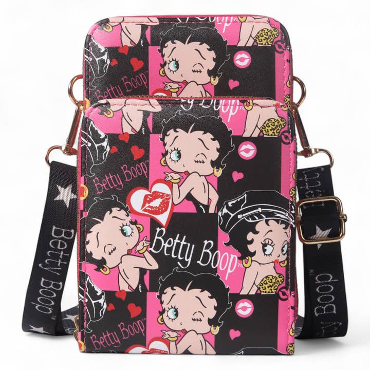 Betty Boop PVC Crossbody Wallet for wholesale by Dony Corp