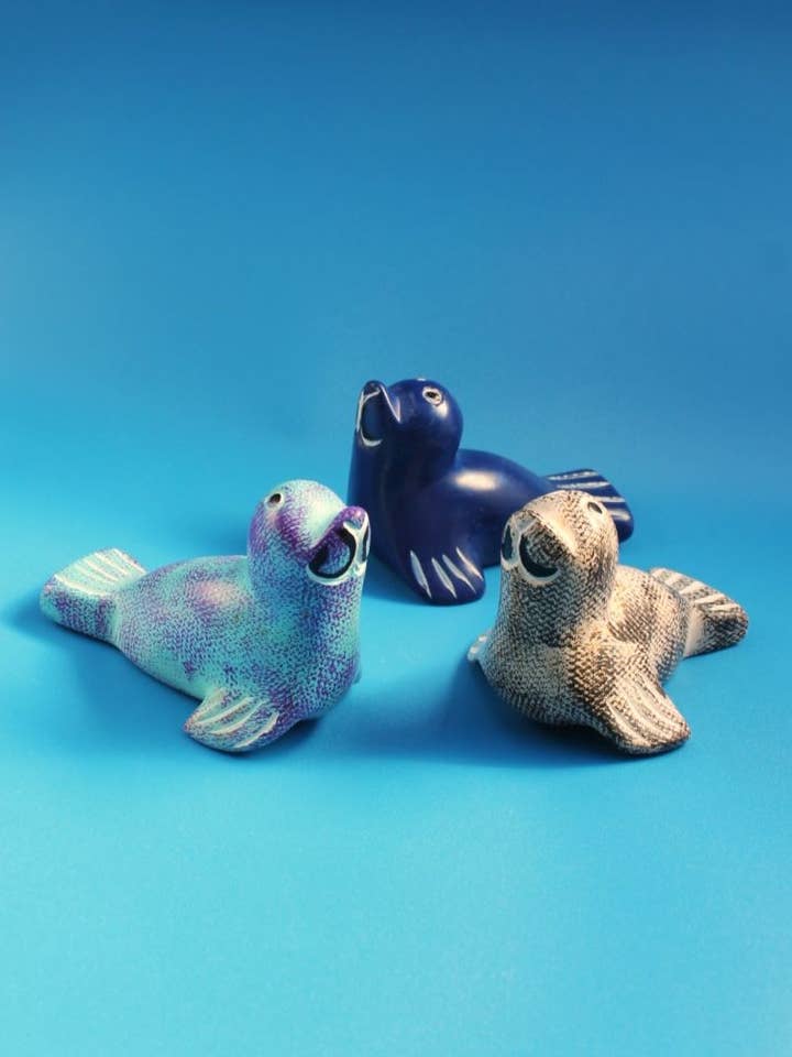 Seal colored large - Soapstone for wholesale by polanski speckstein