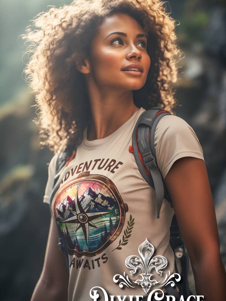 Adventure Awaits - Tan - Youth, Tank, Sweatshirt, Hoodie Option - Graphic Tee for wholesale by Dixie Grace