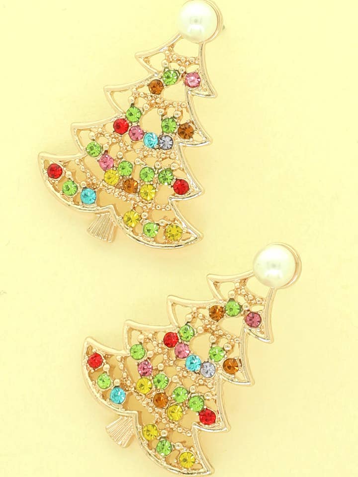Christmas Tree Earrings for wholesale by SP Sophia Collection