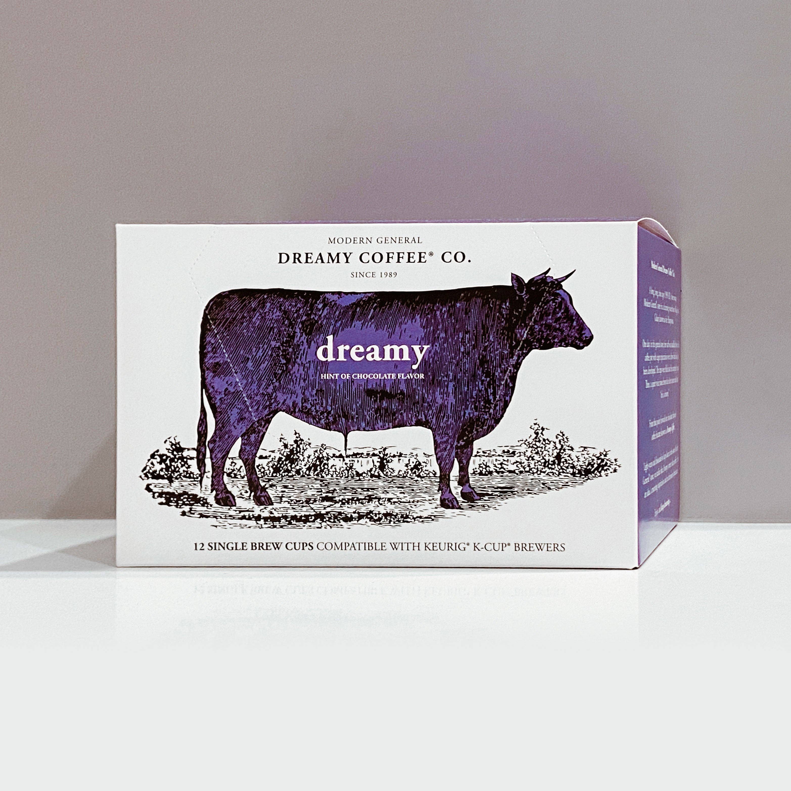 Dreamy Coffee Co. - Wholesale Ground Coffee - Dreamy Coffee, 12 Single Brew Cups, Case of 8 Retail Box1