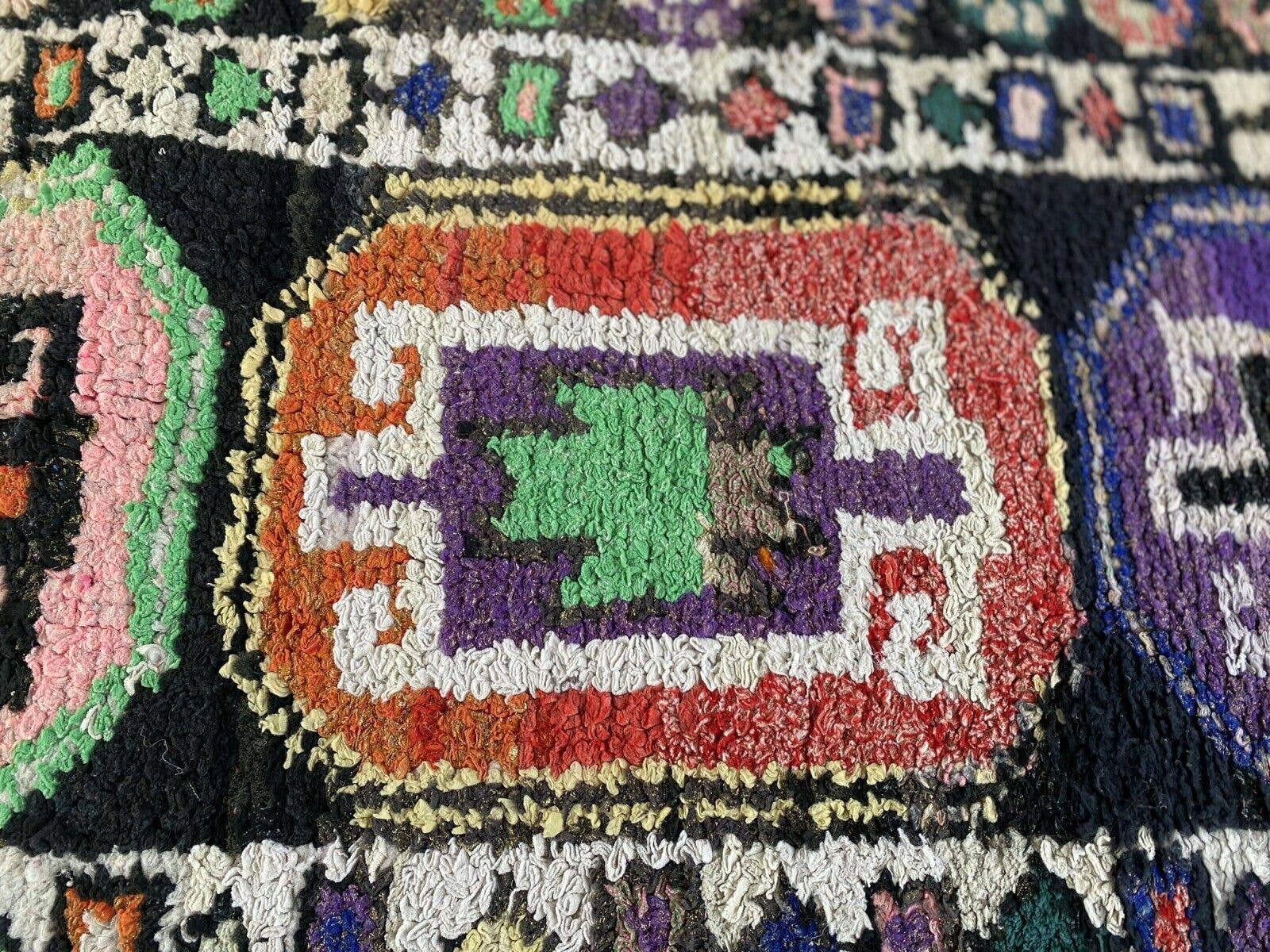 Oushak Rugs - Vente Tapis de couloir - Tapis Vintage Herki Tribal Turc Fait Main en Laine12