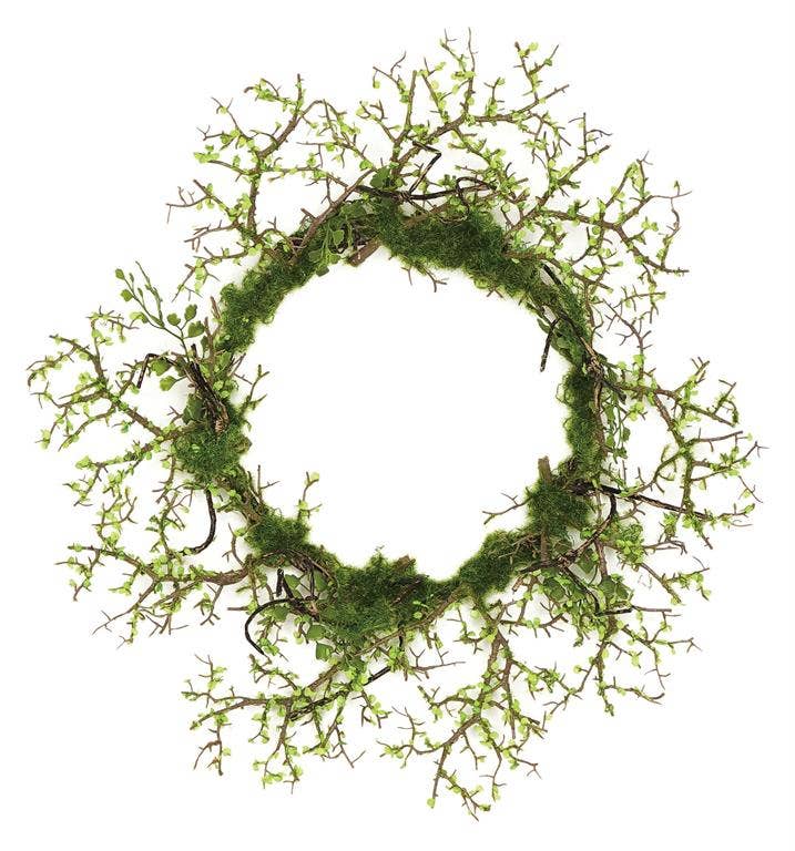 Select Artificials, Inc. - Wholesale Wreath - Spring Twig Wreath, 20.5", Natural