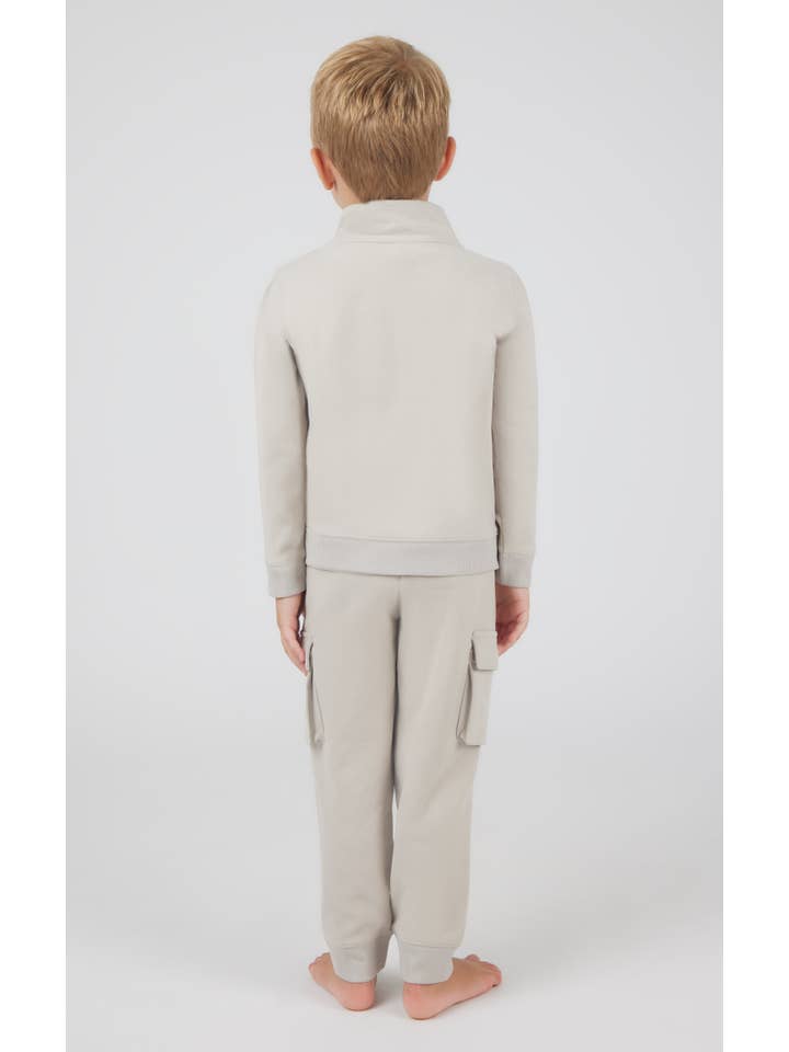 90 Degree by Reflex & Yogalicious - Wholesale Top & Pant Set - Kids - Toddler Boys Melange Fleece Half Zip and Jogger6