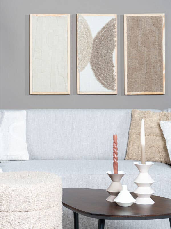 Home67 - Venta al por mayor Tapices/telas - Decoración de pared Devin, color beige, para colgar en lana, 40 x 80 cm2