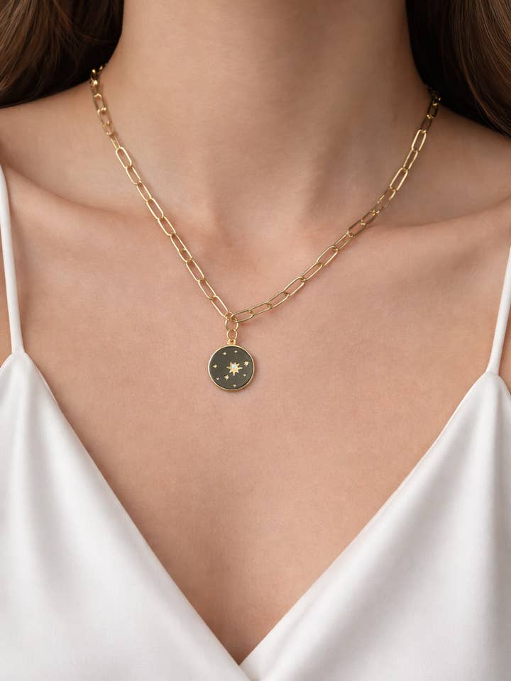 Opal Paperclip Necklace | Gold Paperclip Chain for wholesale by Lotus & Lace Designs