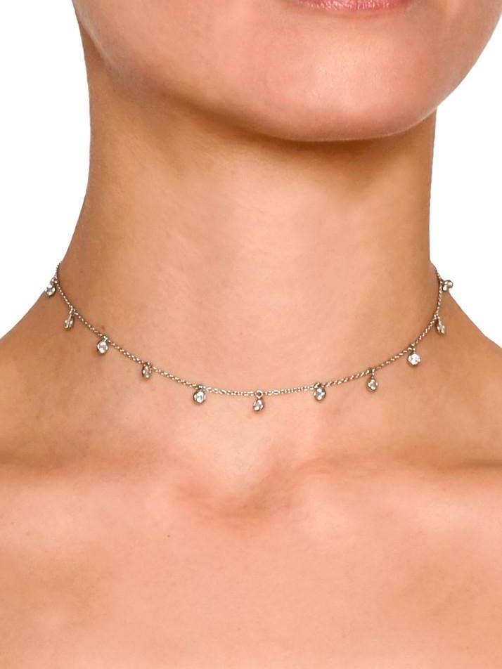 Amore Delicate Crystal Chain Choker for wholesale by Jewel Cult