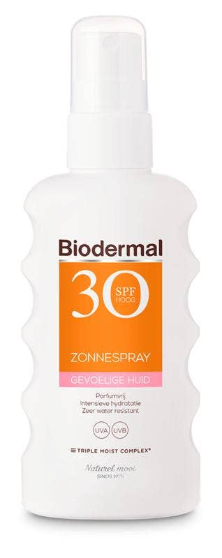 CLP - Vente Crèmes solaires - Spray solaire Biodermal SPF30 peau sensible0