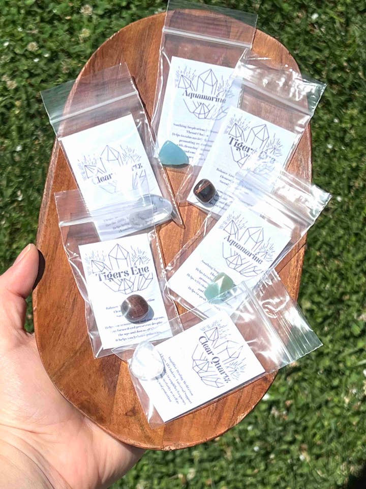 Cartas Metafísicas e Lote de Pedras Roladas 50 peças Ametista Quartzo Rosa por atacado de Only Crystals Remain