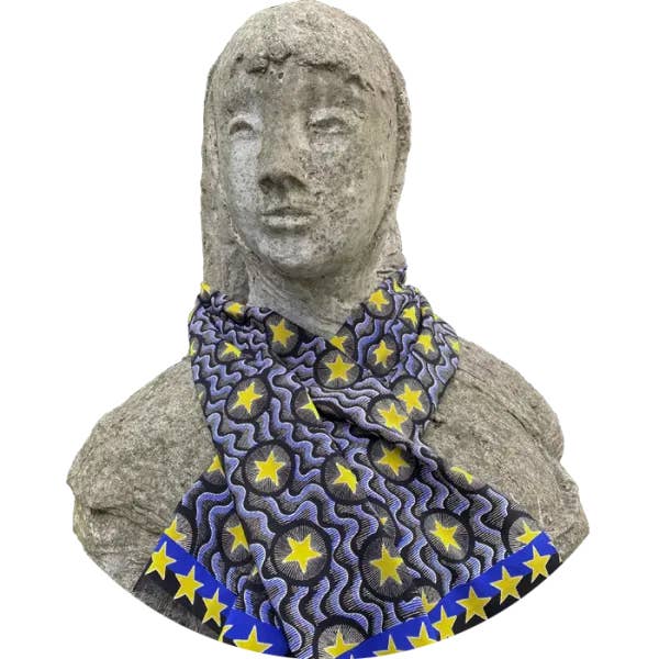 Celestial Black Silk Scarf for wholesale by Cressida Bell