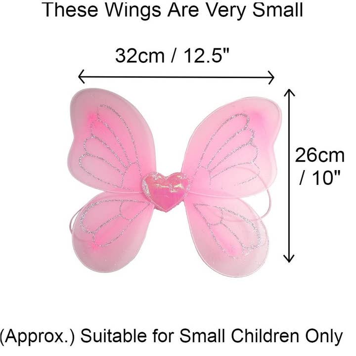 Topkids Accessories – wholesale Utklädningsdräkter – Barn – Ängelvingar Fairy Butterfly Pixie Tinkerbell Maskeraddräkt Flickor Klä upp Kostym Baby Småbarn Barn Barn Små Små Mini-Leksaker Fairywings Set Glitter23