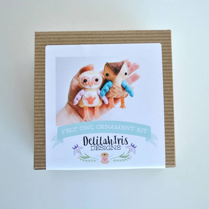 DelilahIris Designs - Wholesale DIY Craft Kit - DIY Craft Kit - Owl Felt Ornament Craft Sewing Kit Cute Gift2