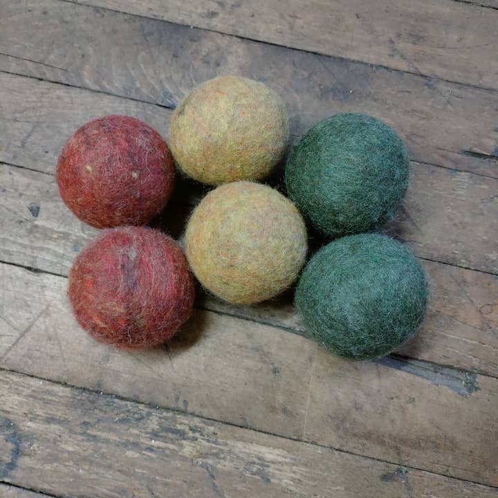 Bog Berry Dryer Balls - Wholesale Dryer Balls - Autumn Harvest 2023 zero waste wool dryer balls made in USA