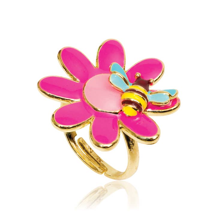 Girl Nation - Wholesale Cocktail/Statement Ring - Petal Party Adjustable Ring with Gift Box