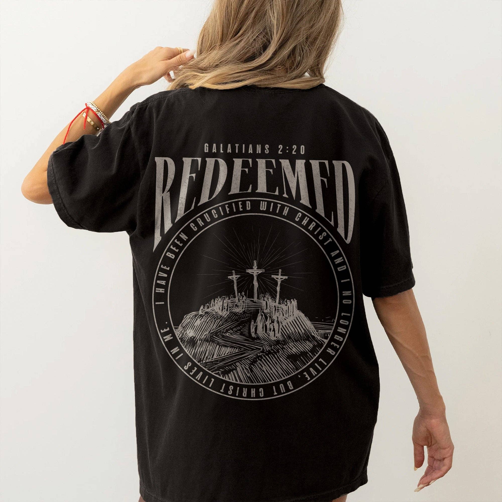 GLO- God's Love Overcomes - Wholesale Screen Printed T-Shirt - Women's - Redeemed Tee3