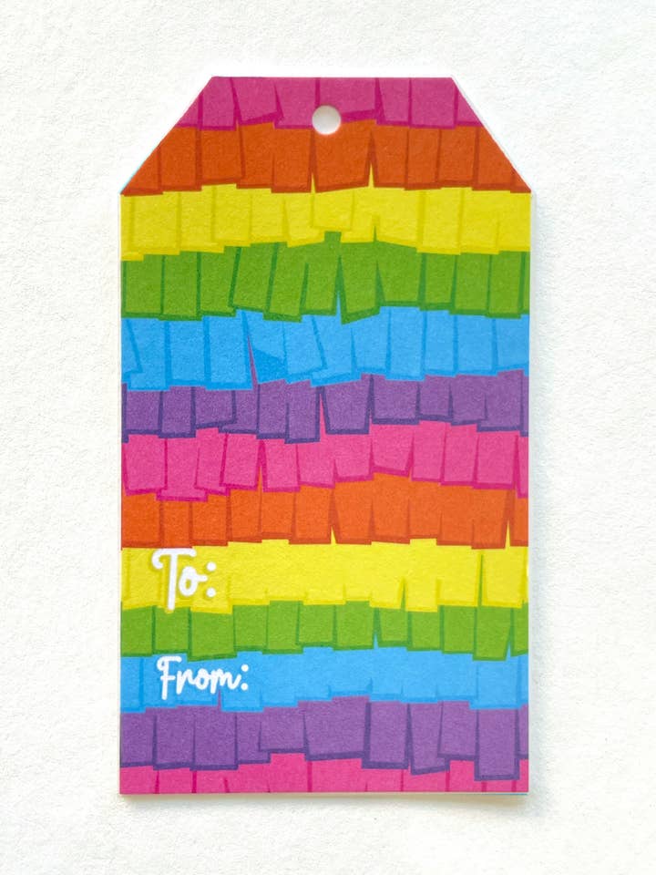 PIÑATA, Fiesta, Birthday Gift Tag Set for wholesale by Ex-Voto Design