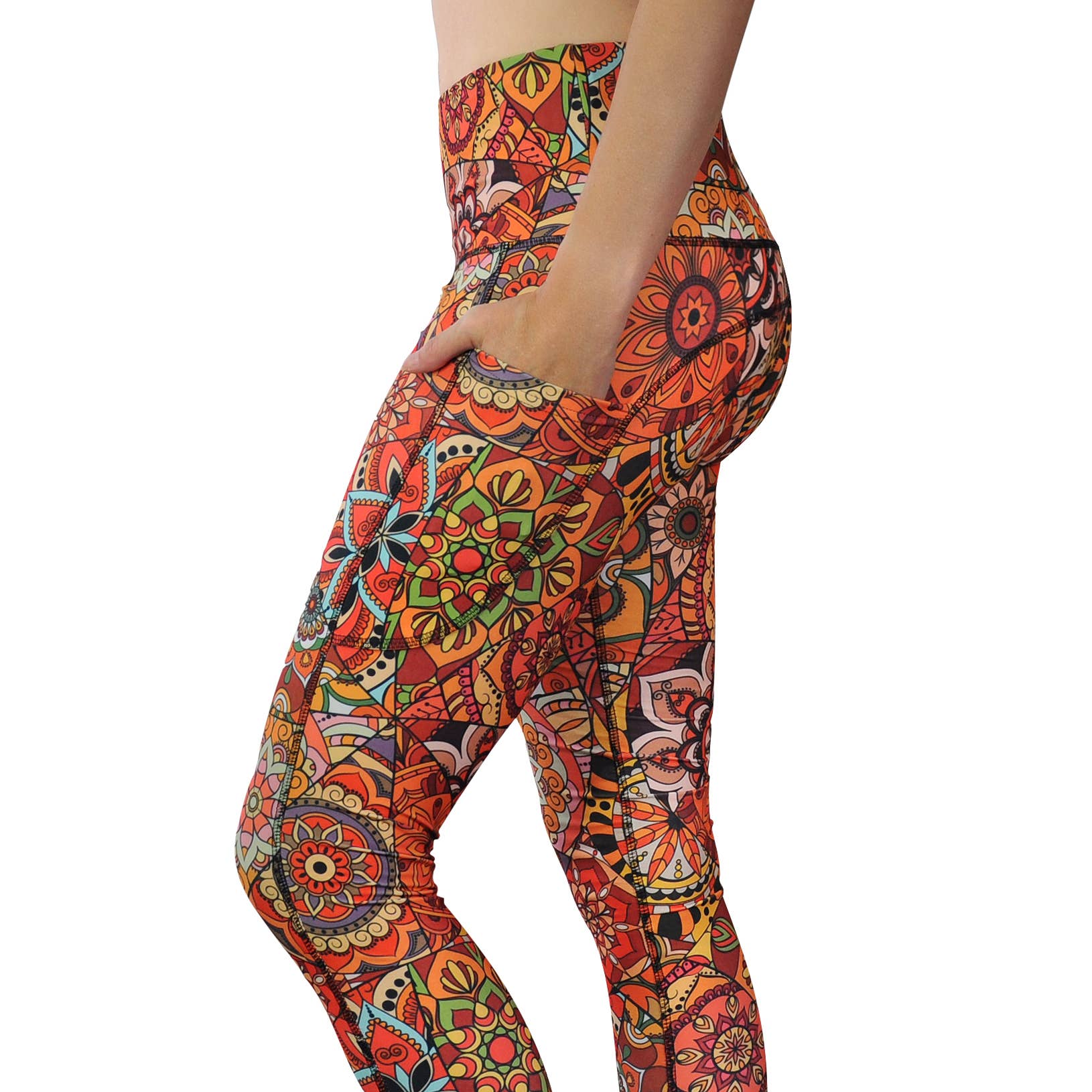 Comfy Yoga - Wholesale Athletic/Lounge Leggings - Women's - "Happiness" Thanksgiving Autumn Pocket Yoga Pants 1