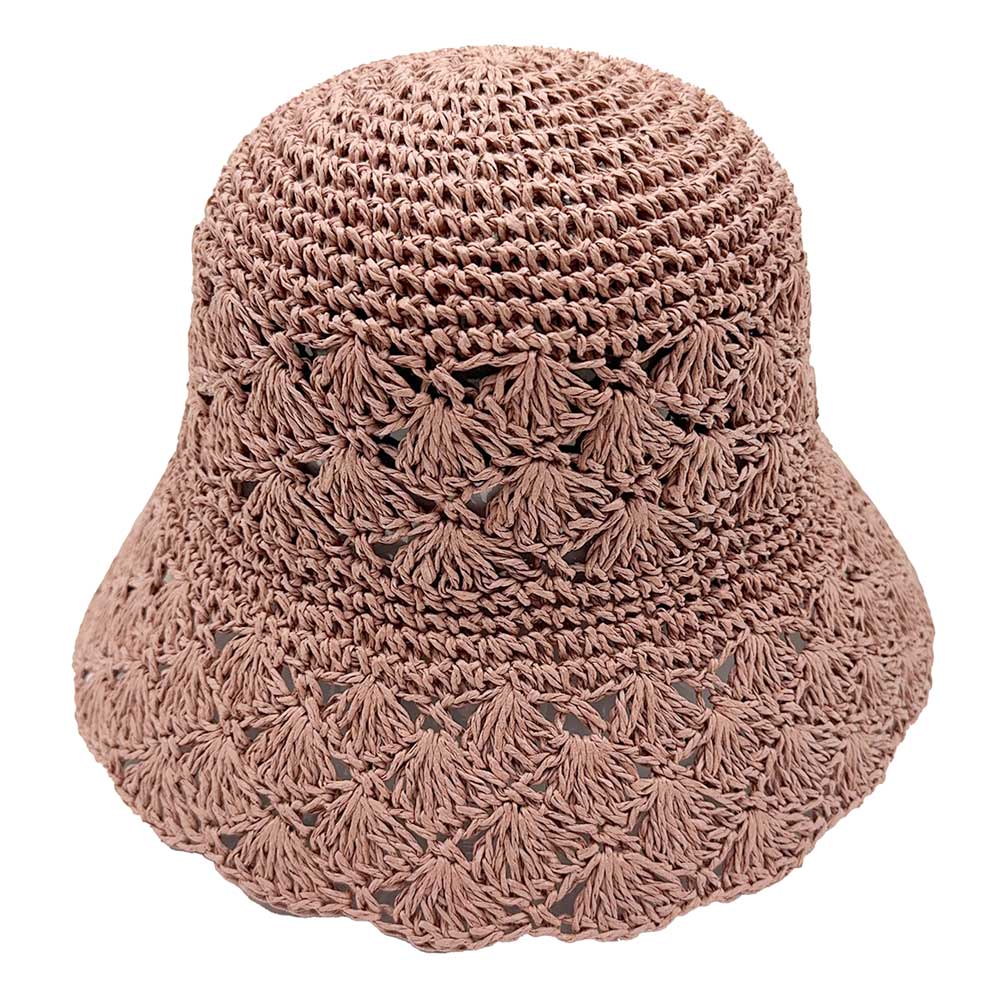 Sensibling Corp. - Wholesale Bucket Hat - Women's - Crochet Straw Bucket Hat
5