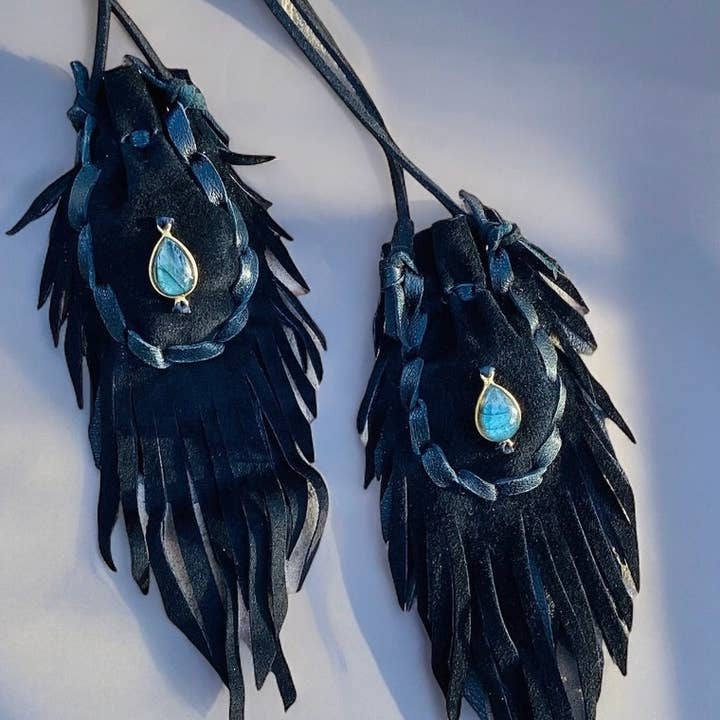 Thora Neck Bag / Leather Medicine Bag Necklace for wholesale by Shamana Co.