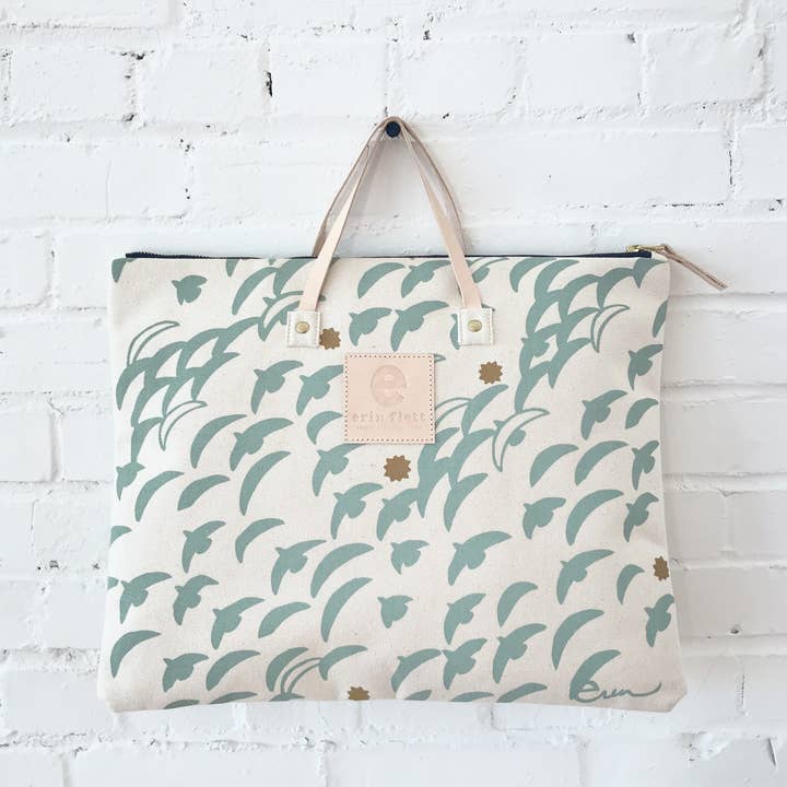 Robins Egg Flight Folder Bag for wholesale by Erin Flett
