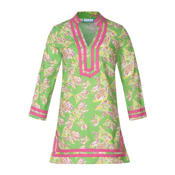 Jugando a Koi Vestido de Manga Larga Cabana Playing Koi, Mujer de venta al por mayor en Faire