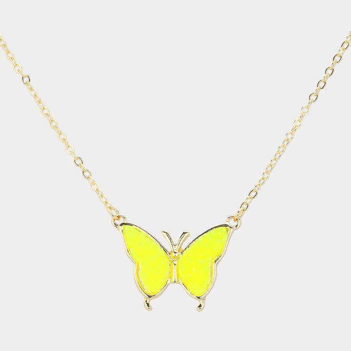Sensibling Corp. - Wholesale Pendant/Charm Necklace - Butterfly Druzy Pendant Necklace6