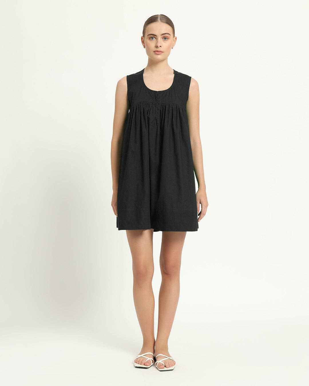Thevasa - Wholesale Dress - Women's - The Jois Noir Cotton Dress0