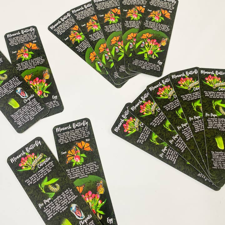Monarch Lifecycle Bookmark for wholesale by The Slug And Kraken
