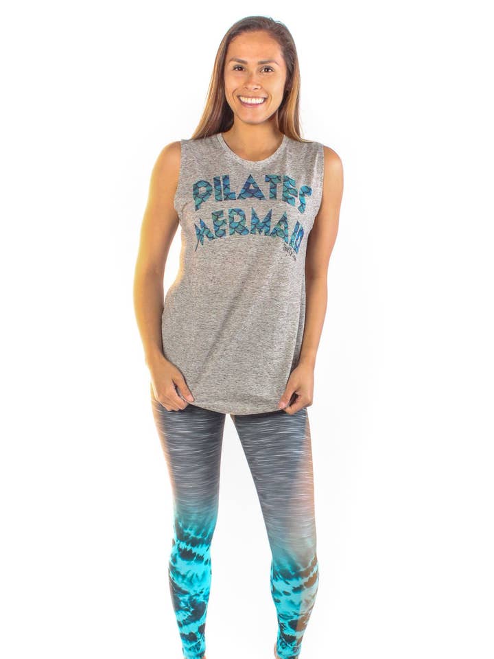 Pilates Mermaid Boyfriend Tee aus Leinenmischung für den Großhandel von Third Eye Threads