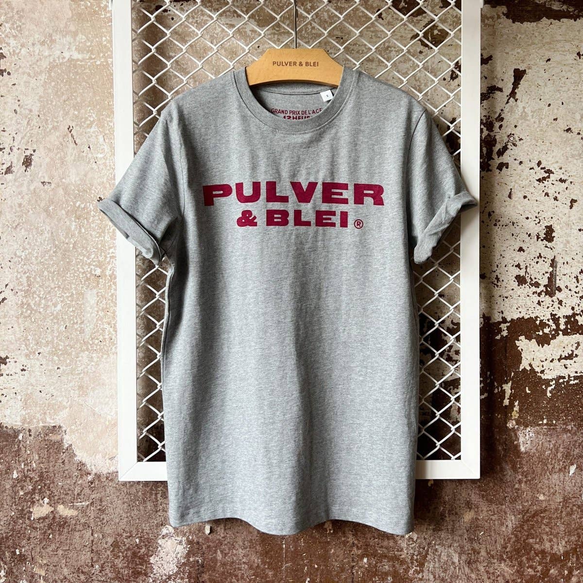 Pulver Blei - Wholesale Screen Printed T-Shirt - Unisex - Reims Grand Prix T-Shirt Gray0