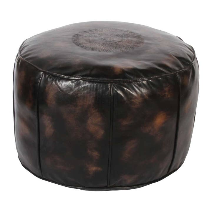Casa Moro - Wholesale Pouf - Moroccan leather seat cushion Asli ottoman pouf6