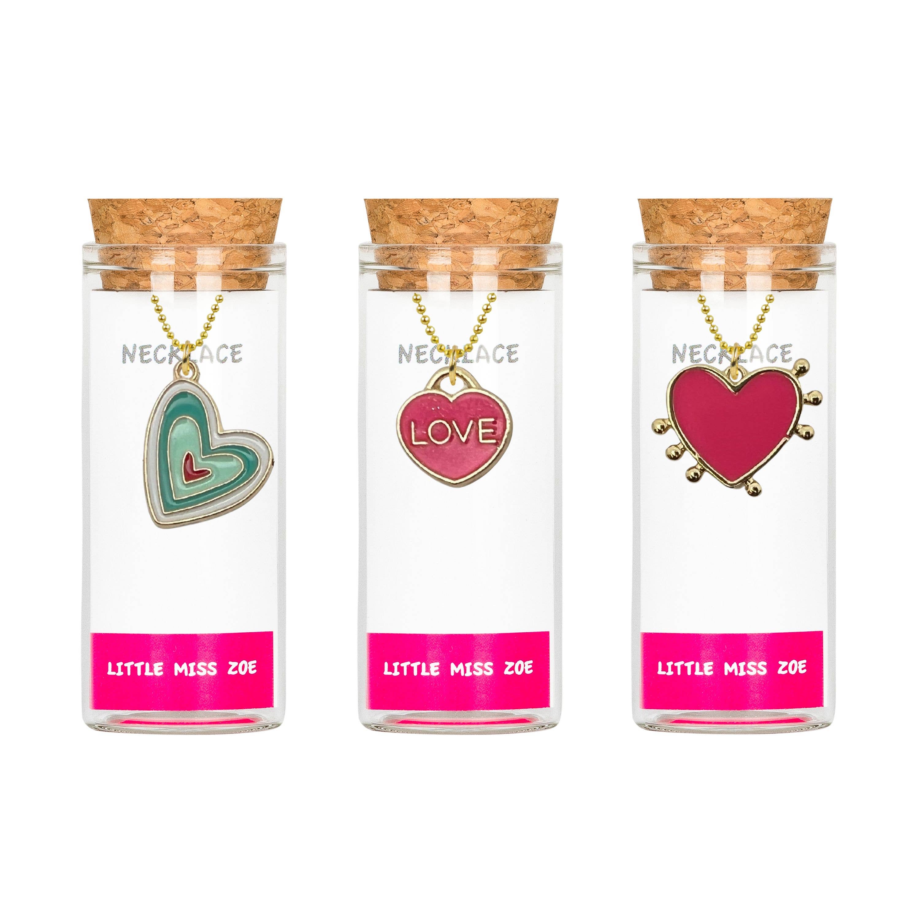 Little Miss Zoe - Wholesale Kids Necklace - Kids - Kids Charm Necklace in a glass bottle - Collection Set6