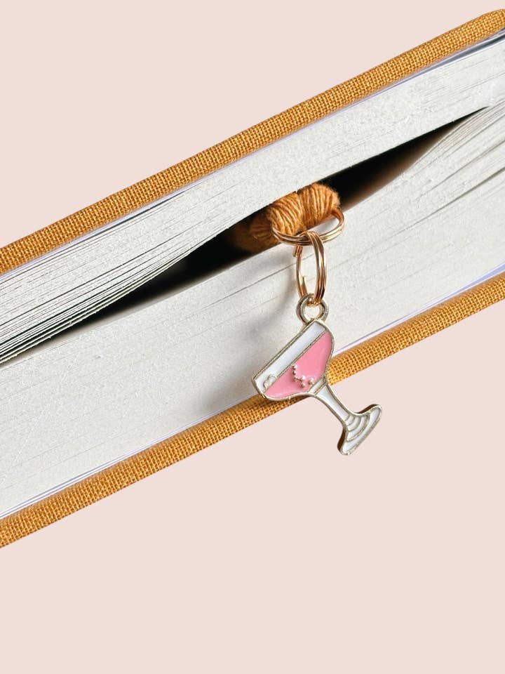 Martini Charm Bookmark - Gifts for Readers for wholesale by Offhand Fibers