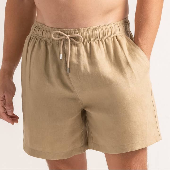 Men’s Linen Resort Shorts – Sahara Dunes for wholesale by CAPELLE MIAMI