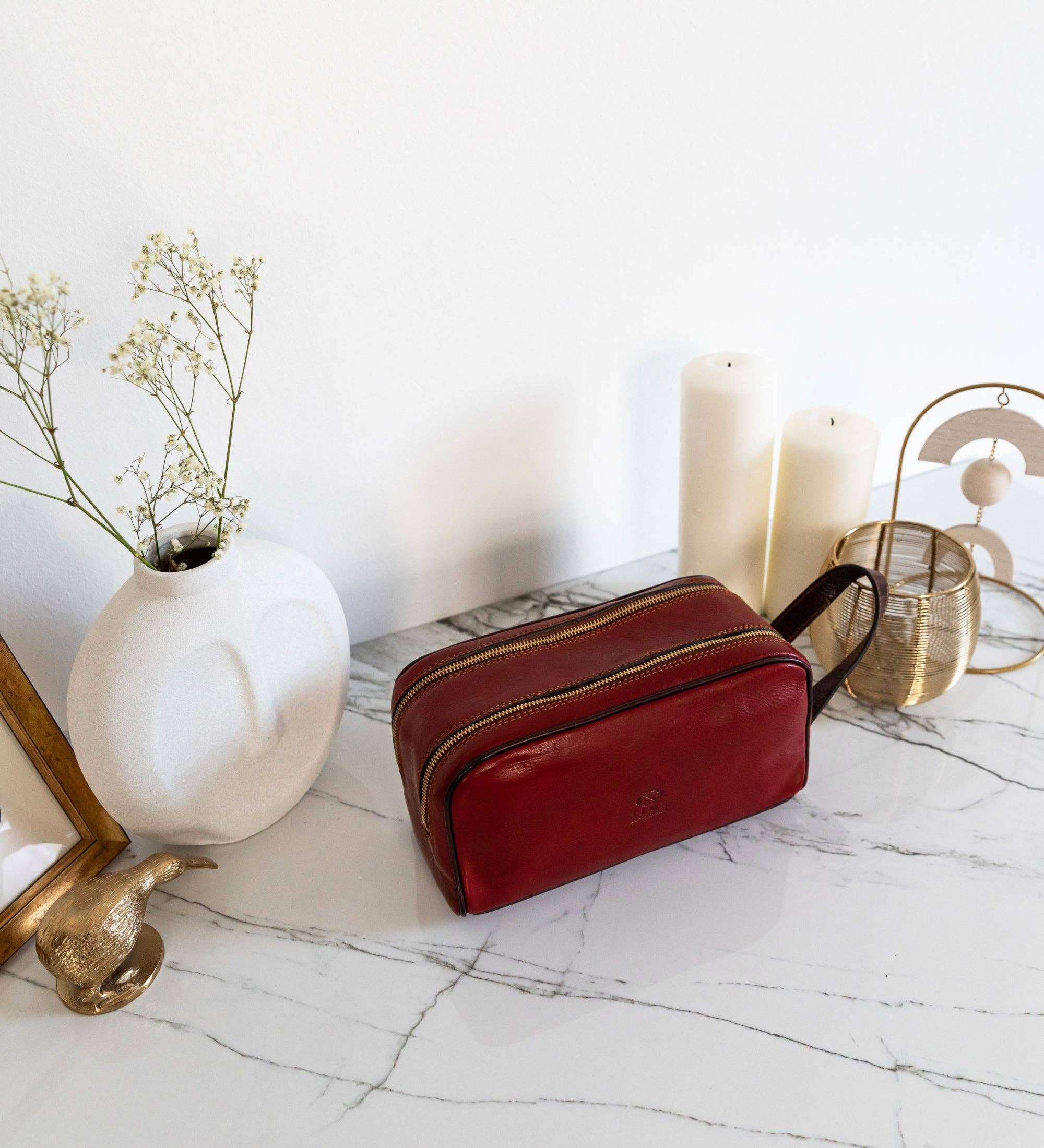 Time Resistance - Wholesale Make-up tas/toilettas - Leren Cosmetica Tas Dopp Kit - All the Kings Men46